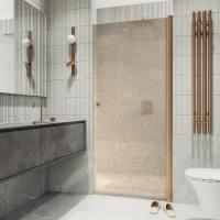 Душевая дверь на монопетле MaybahGlass 1980*600 Стекло 6 мм Бронза матовая  профиль Бронза MGD-799-2