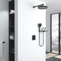 Душевой комплект термостатический встраиваемый, двухрежимный цвет черный VSFW-3I21MT2RMB VINCEA