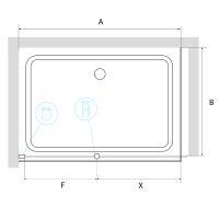 Перегородка для душа RGW WA-034  70*195 351003407-11 профиль Хром стекло Прозрачное 8 мм RGW