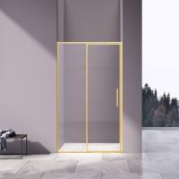 Душевая дверь VDP-4SL120CLG 1200x1950 профиль брашированное золото стекло прозрачное Vincea