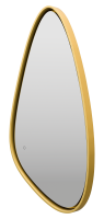 VENUS - Зеркало 600х1200 капля (золото янтарь) нейтр.св. сенсор на зеркале VEN-Var-060-gold Brevita