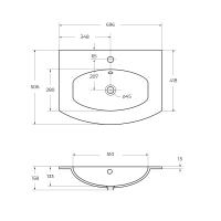 Стеклянная раковина VAGUE 70x52 Extra-light 82410 CEZARES