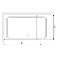 Душевая перегородка RGW WA-012B 100*200 35101210-84 профиль Чёрный стекло Прозрачное(Принт) 8 мм RGW