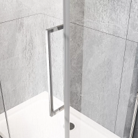 Душевой угол раздвижной прямоугольный RV033R-7090-06-C7 700х900х1950 Цвет профиля Хром Стекло Дождь Veconi