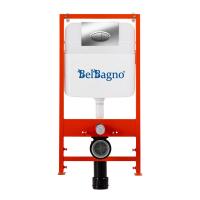 Комплект:Унитаз подвесной Cezares DUET. Сиденье.Система инсталляция.Клавиша. CZR-2462-TH-TOR/CZR-870-SC/BB026/BB051CR BELBAGNO