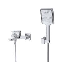 Смеситель для ванны и душа в комплекте с ручным душем, шлангом и держателем  ARDENTE-VASM-CRM BelBagno