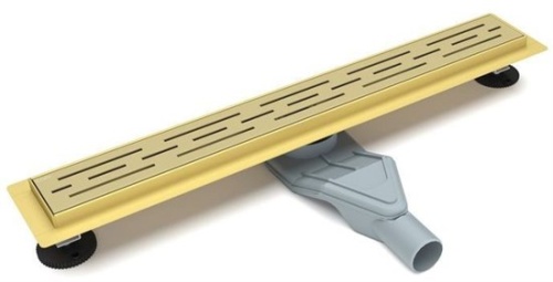 Желоб душевой ESBANO Combi решетка RAIN длина 60 см золотой ESTRCOMRAIN60SG
