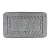 Коврик д/ванной комнаты 70х140 см., вышивка логотип КОРОНА, серый, окантовка серебро