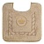 Коврик д/WC 60х60 см., вышивка логотип КОРОНА, капучино, окантовка золото
