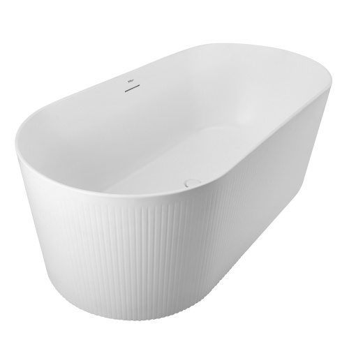 Отдельностоящая, белая матовая овальная акриловая ванна  1700x800x590 BB411-1700-800-MATT BELBAGNO